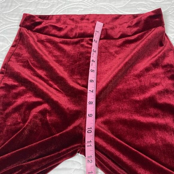Ronny Kobo Velvet Pants Flare Leg Whimsical Retro boho Cherry Womens Small - Picture 6 of 11
